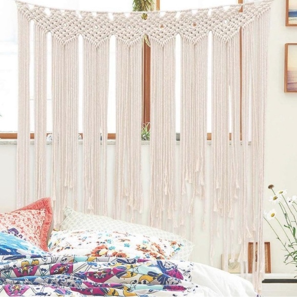 ๐BรHร Art Display๐ฏ%Cotton Macrame Handwoven Knotted w/โฅ๏ธ|| Photo Prop Backdrop - Picture 5 of 16